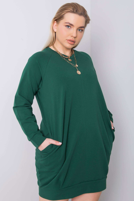 Tmavě zelené šaty velké velikosti...