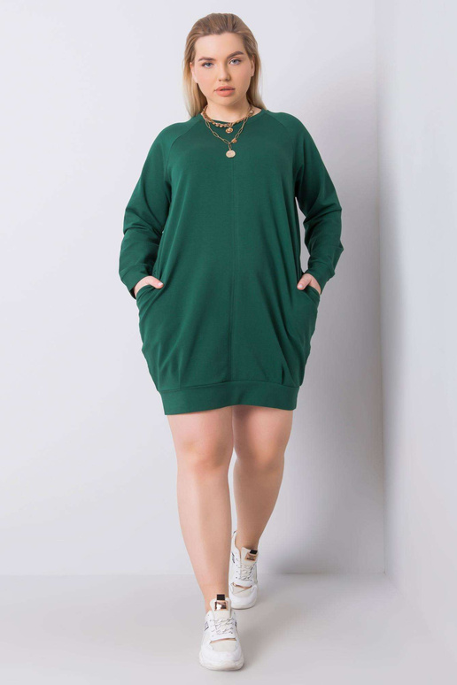 Tmavě zelené šaty velké velikosti...