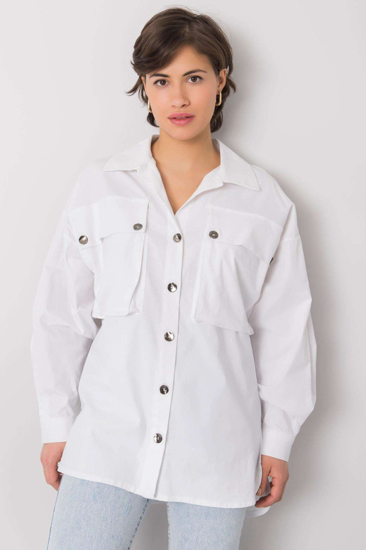 Bílá košile s kapsami Elora RUE PARIS