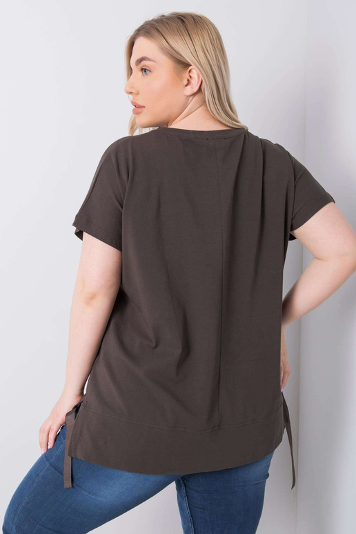 Tmavá khaki halenka plus size...