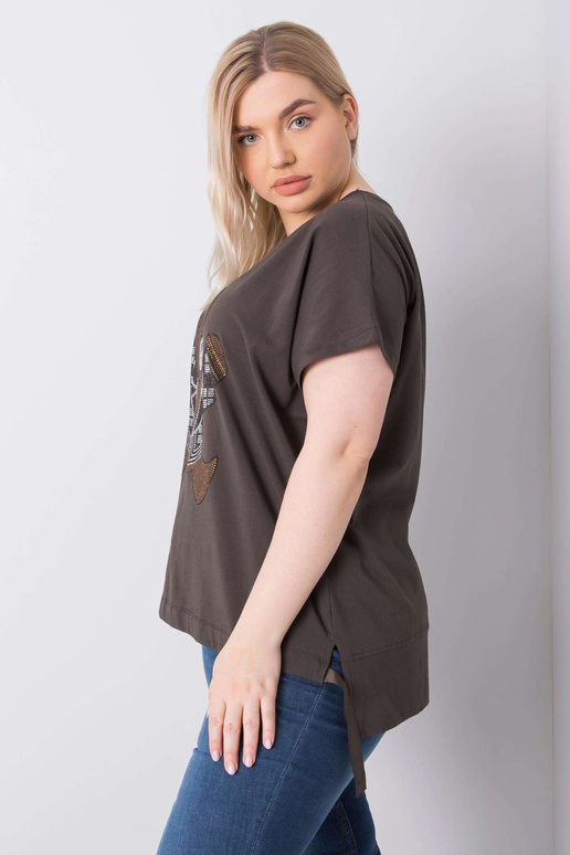 Tmavá khaki halenka plus size...