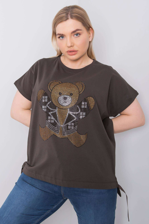 Tmavá khaki halenka plus size...