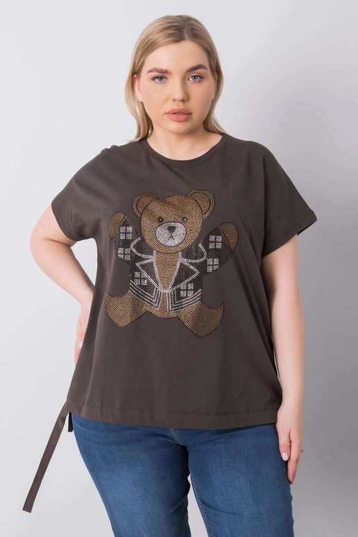 Tmavá khaki halenka plus size...