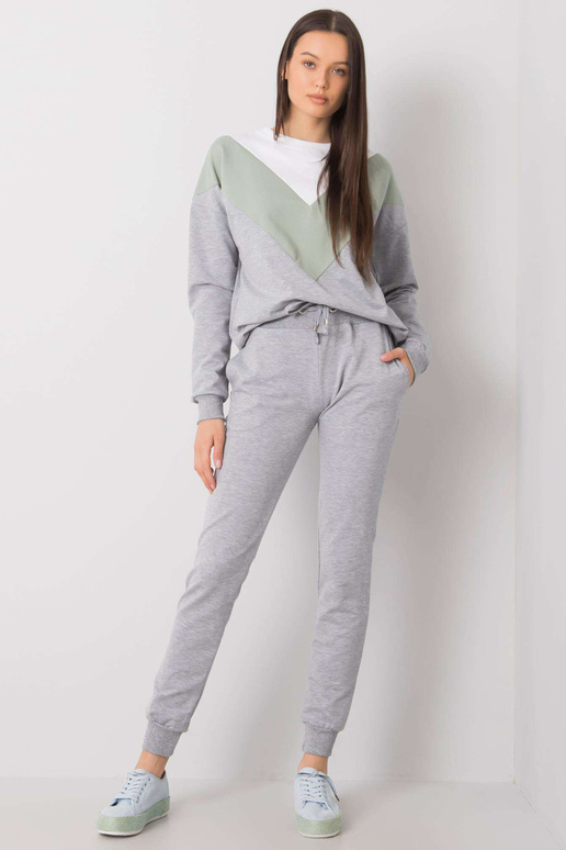 Šedo-pistáciová tepláková souprava Hilda