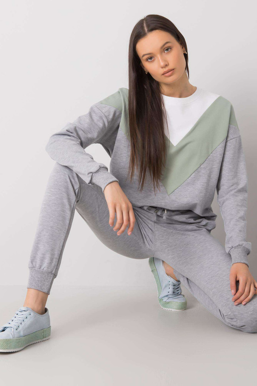 Šedo-pistáciová tepláková souprava Hilda