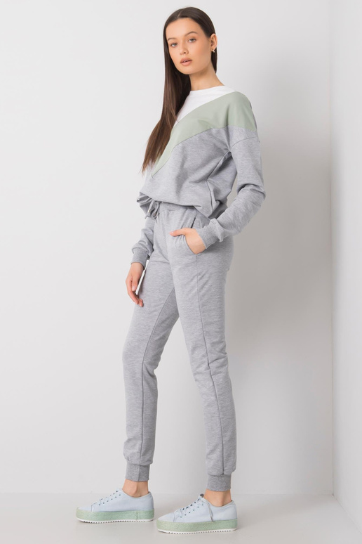 Šedo-pistáciová tepláková souprava Hilda