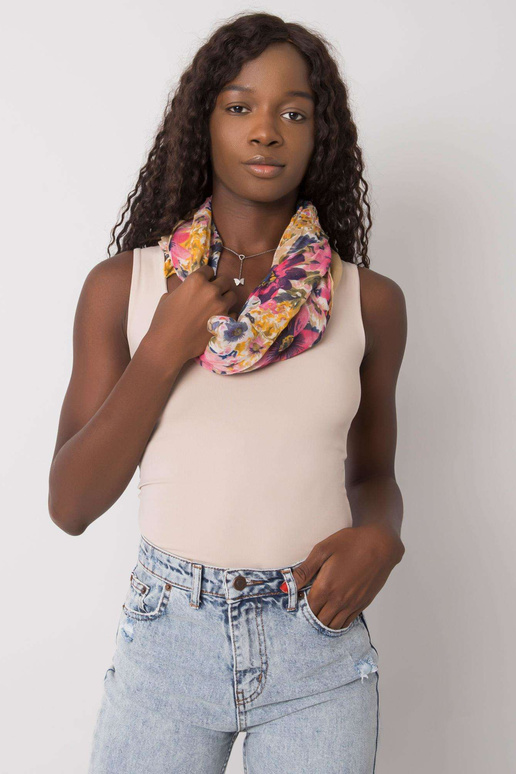 Viskózový šátek s béžovým a tmavě...