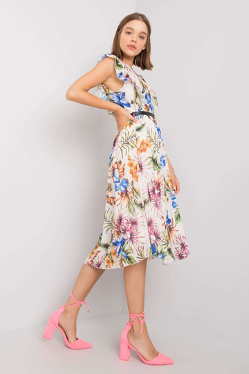 Bílé plisované šaty Garrina