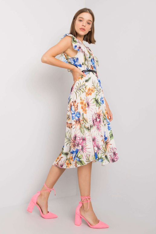 Bílé plisované šaty Garrina