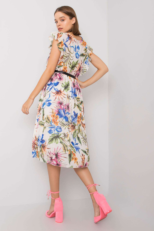 Bílé plisované šaty Garrina