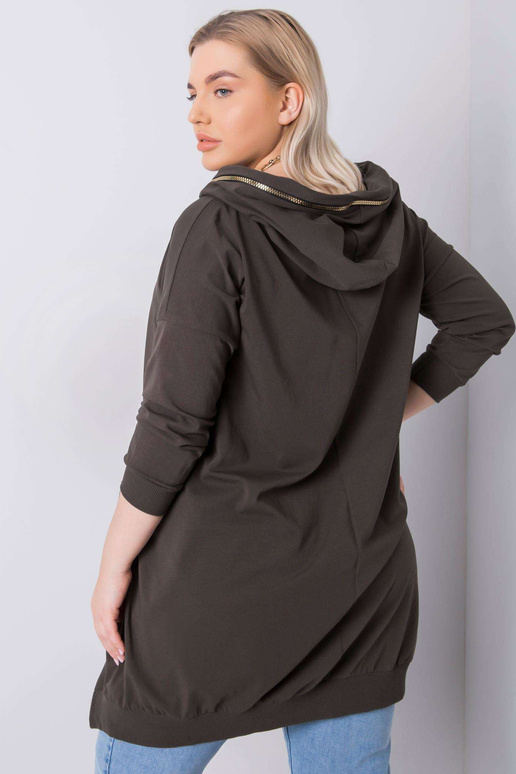 Tmavá khaki velká fantasy mikina s...