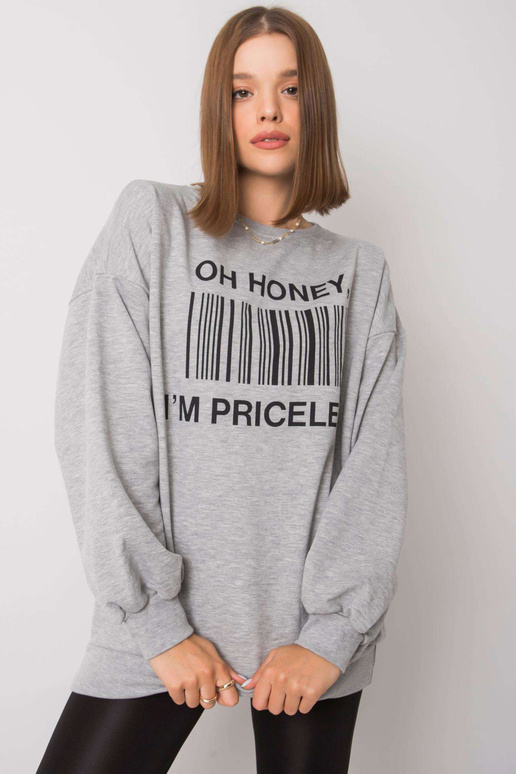 Šedá mikina s potiskem od Karis