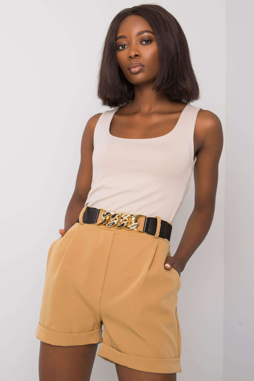 Camel šortky s páskem Laurell