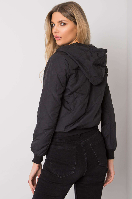 Larah Černá prošívaná bunda s kapucí