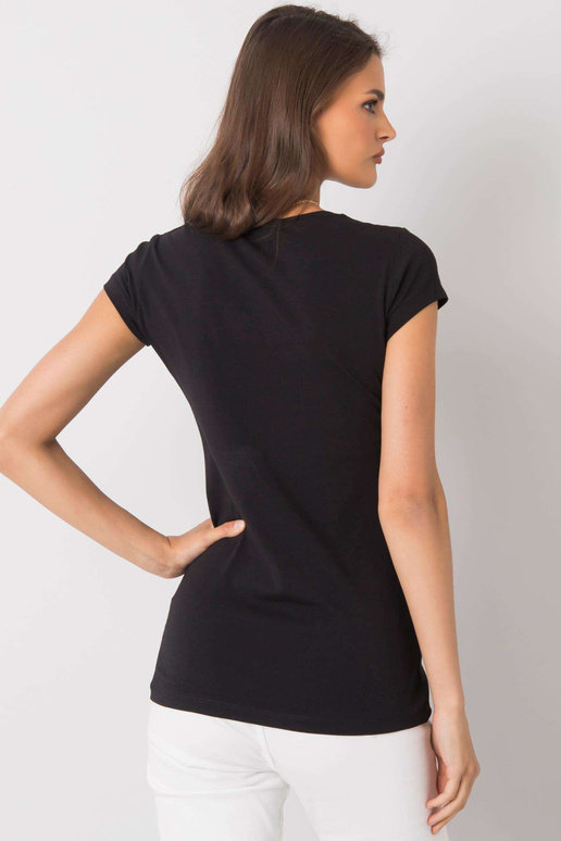 Černé tričko s aplikací Haley