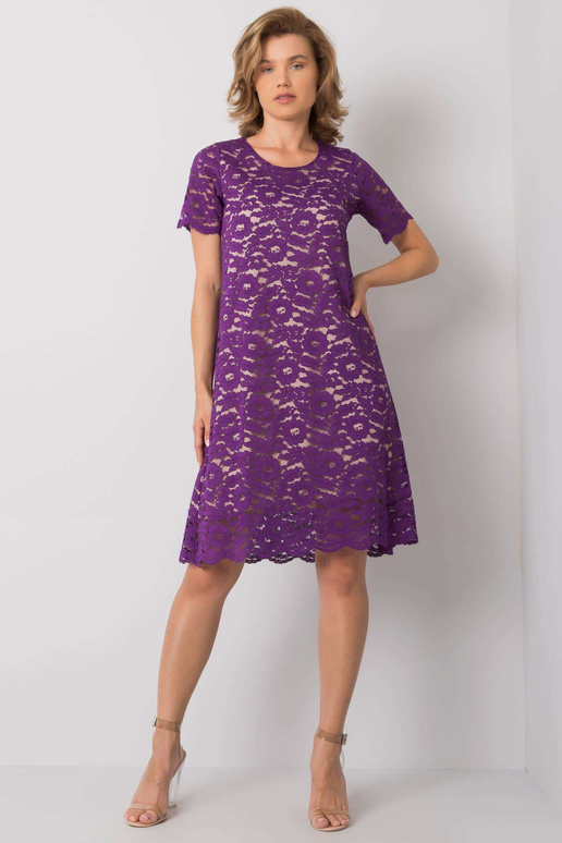 Fialové krajkové šaty Lulu