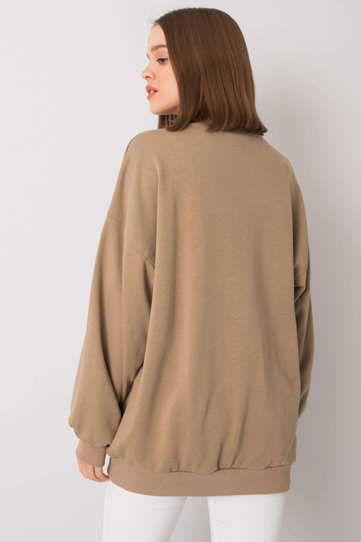 Tmavě béžová mikina s nápisem Adelynn