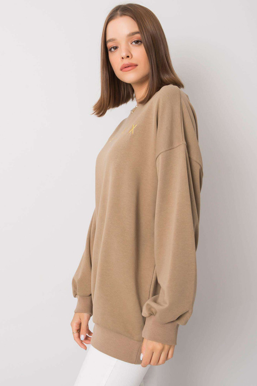 Tmavě béžová mikina s nápisem Adelynn