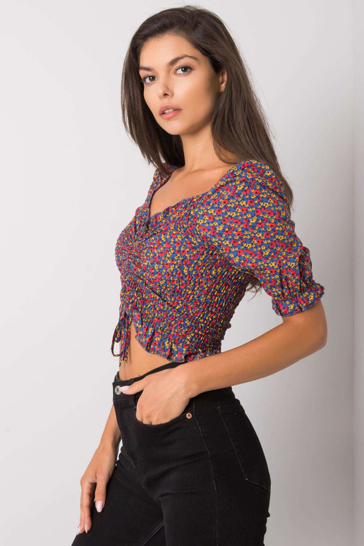 Modrá halenka s volánem Bahia RUE PARIS