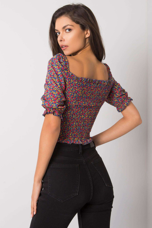 Modrá halenka s volánem Bahia RUE PARIS