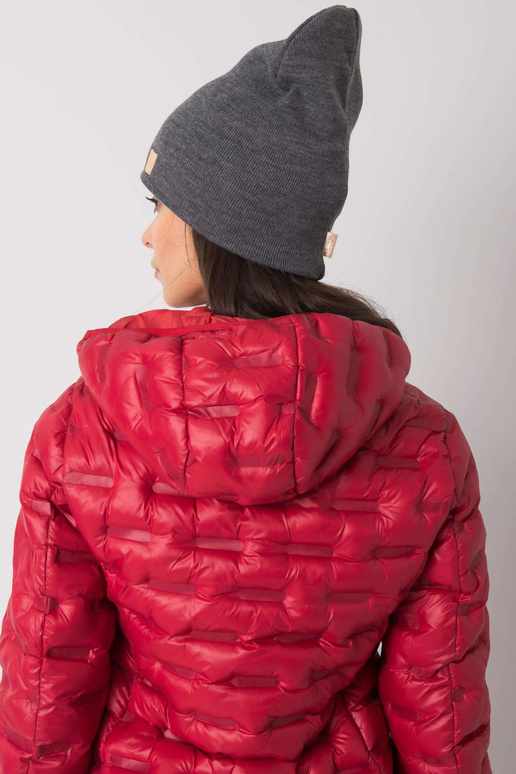 Tmavě šedá dámská čepice s čepicí