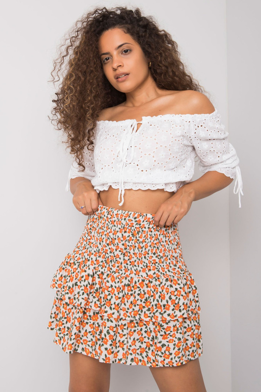 Bílooranžová volánová sukně Cyndi RUE... Bílooranžová volánová sukně Cyndi RUE...