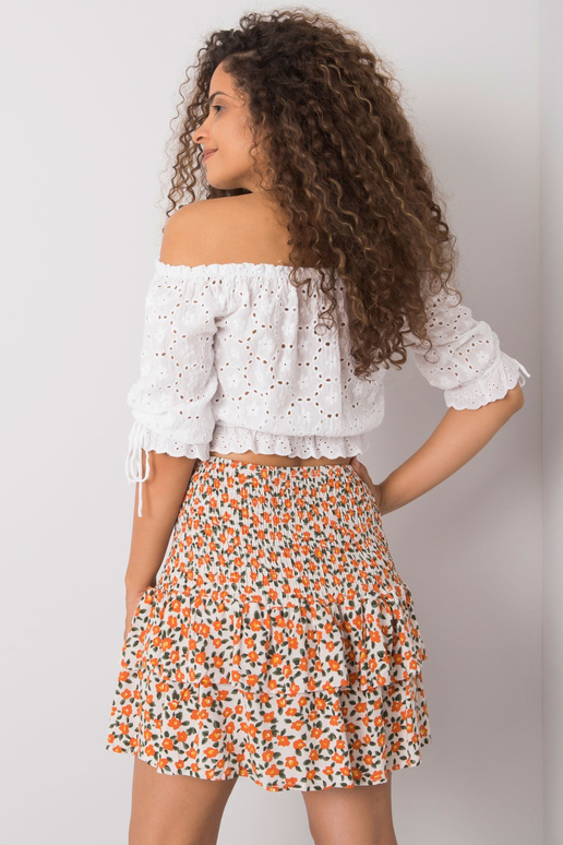 Bílooranžová volánová sukně Cyndi RUE... Bílooranžová volánová sukně Cyndi RUE...