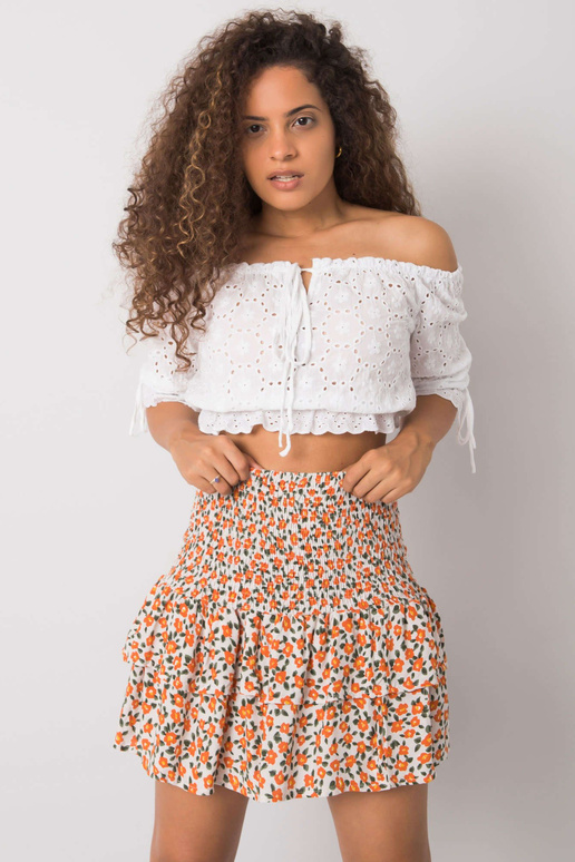 Bílooranžová volánová sukně Cyndi RUE... Bílooranžová volánová sukně Cyndi RUE...