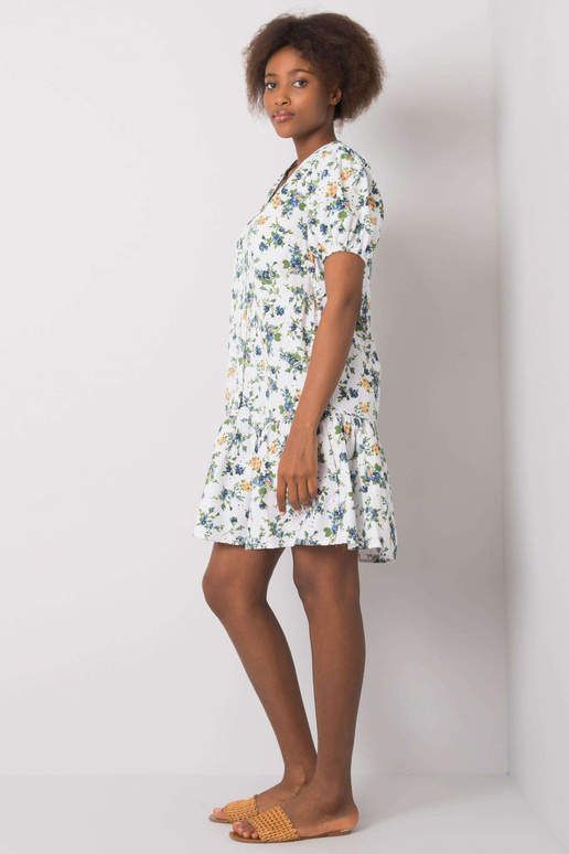 Bílé volánové šaty Cassadie RUE PARIS