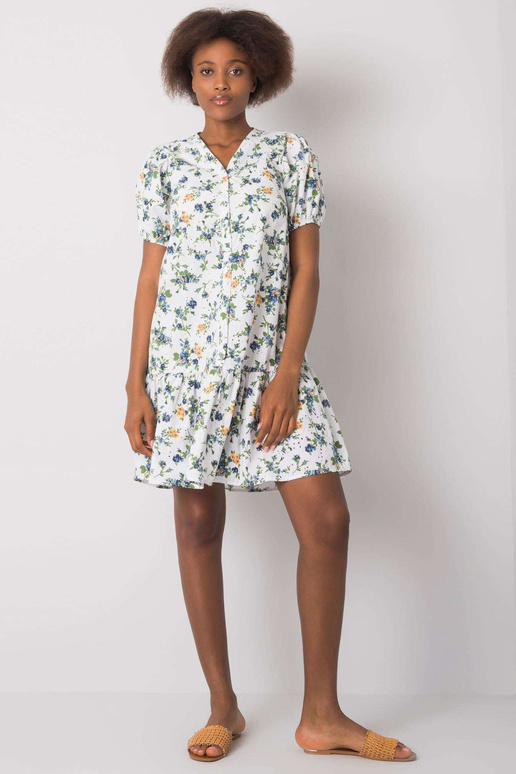 Bílé volánové šaty Cassadie RUE PARIS