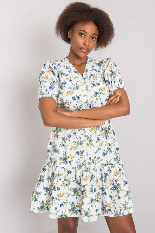 Bílé volánové šaty Cassadie RUE PARIS