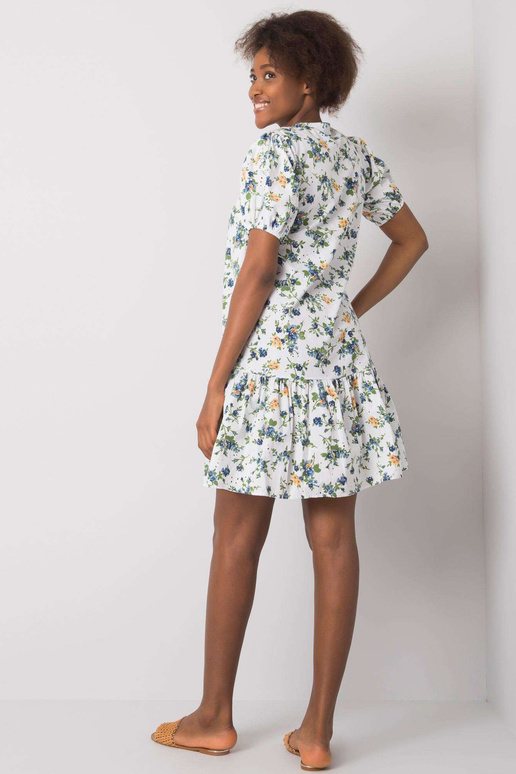 Bílé volánové šaty Cassadie RUE PARIS