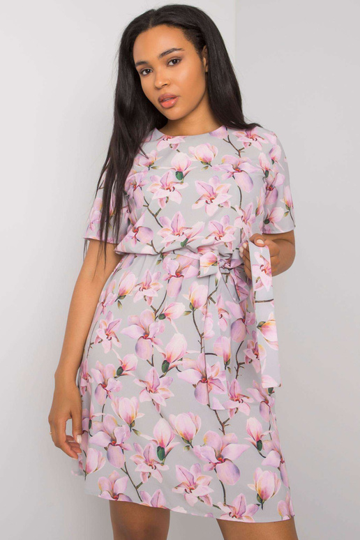 Šedé vzorované šaty velké velikosti...