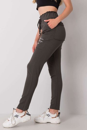 Tmavé khaki tepláky od... 2