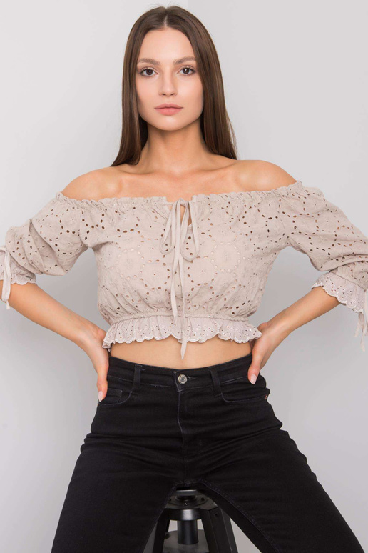 Béžový krátký top Kevita OCH BELLA