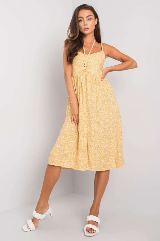 Žluté šaty se vzory Fiorella RUE PARIS