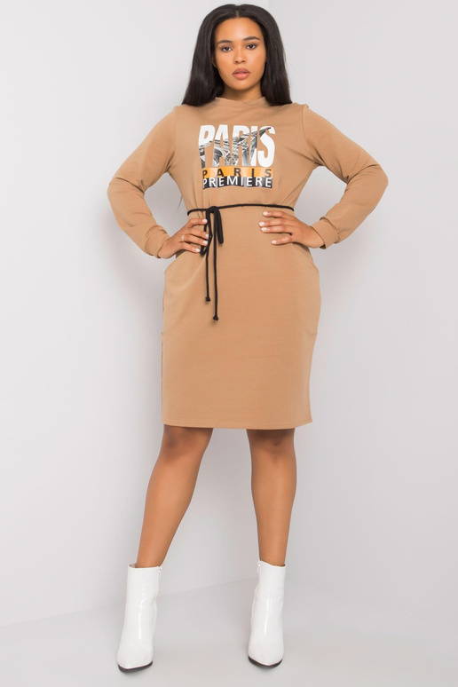 Velbloudí bavlněné šaty Lareen