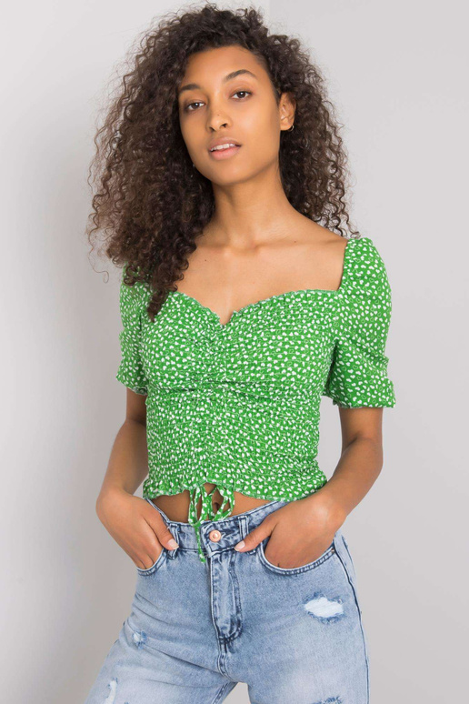 Zelená halenka se vzory Aurinda RUE...