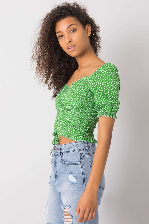 Zelená halenka se vzory Aurinda RUE...