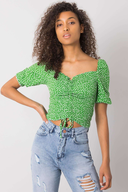 Zelená halenka se vzory Aurinda RUE...