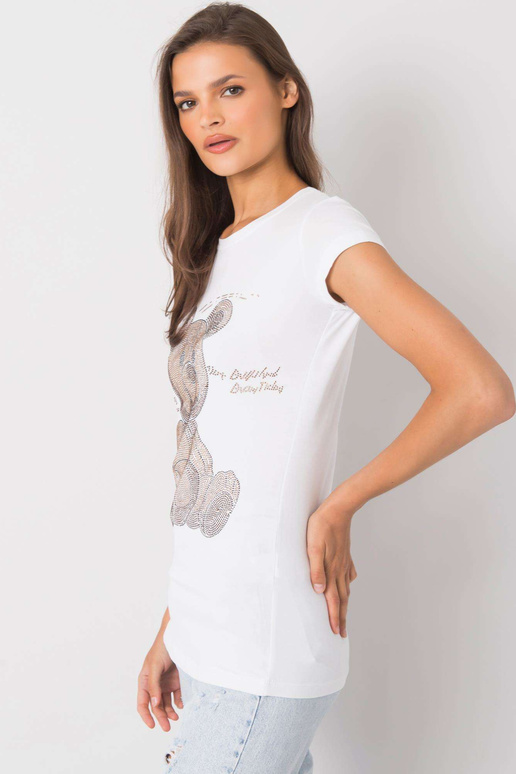 Bílé tričko s nášivkou Misha