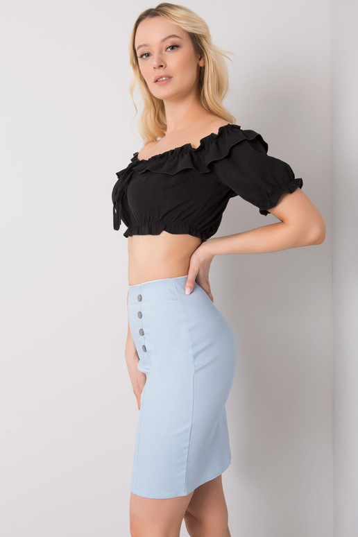 Černý krátký top s volánem Arnika OCH... Černý krátký top s volánem Arnika OCH...