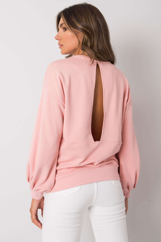 Světle růžová mikina s výřezem na...