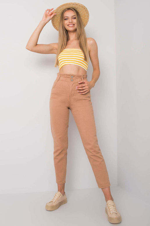 Camel džíny s vysokým pasem Araceli...