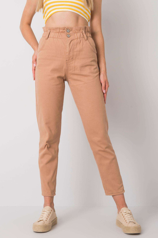 Camel džíny s vysokým pasem Araceli...