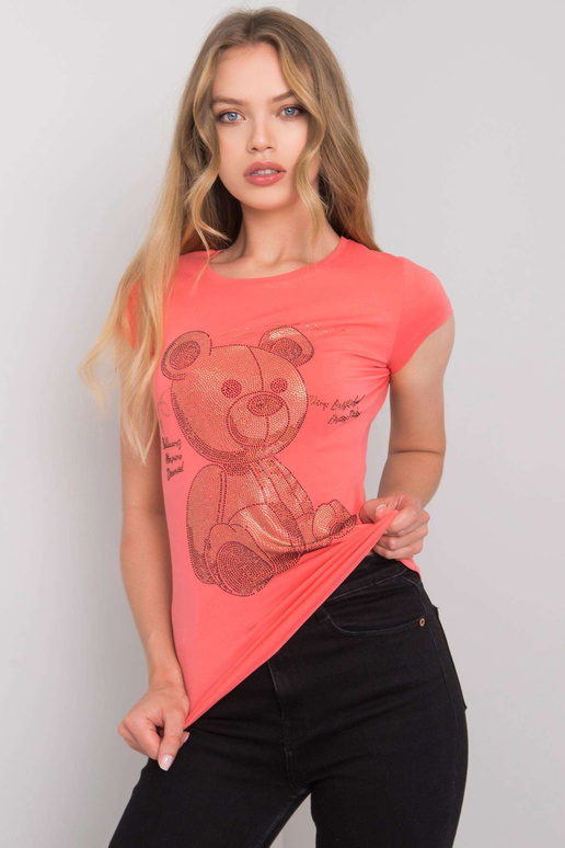 Korálové tričko s nášivkou Misha