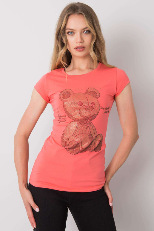 Korálové tričko s nášivkou Misha