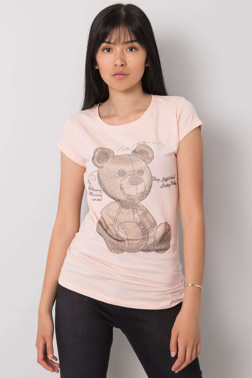 Světle růžové tričko s nášivkou Misha