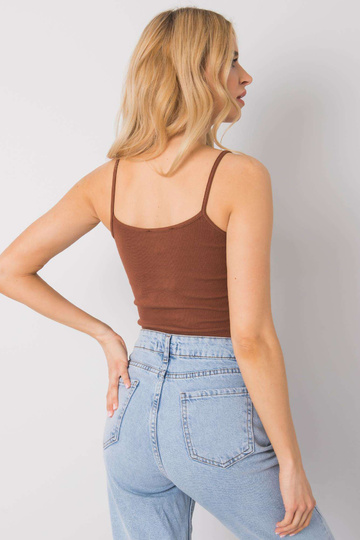 Hnědý crop top Chelo RUE PARIS 2