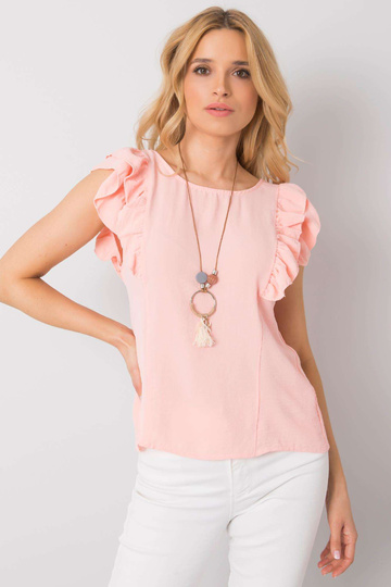 Bledě růžová halenka s...